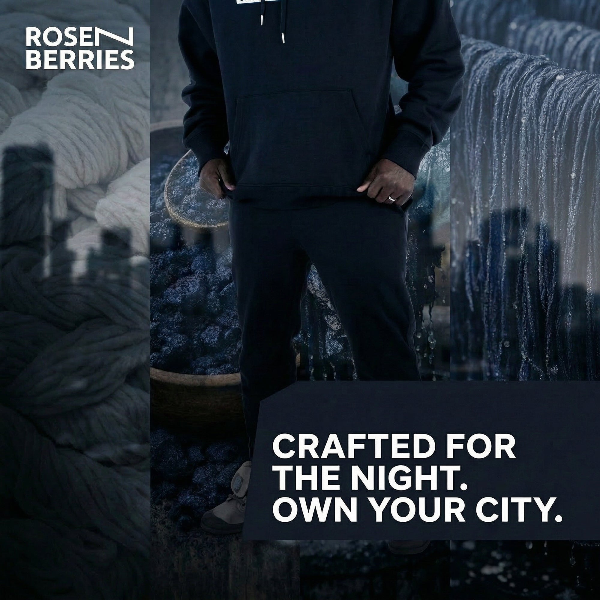 Urban athlete wearing premium basketball jersey and shorts – Rosenberries Spring Collection street-sport apparel