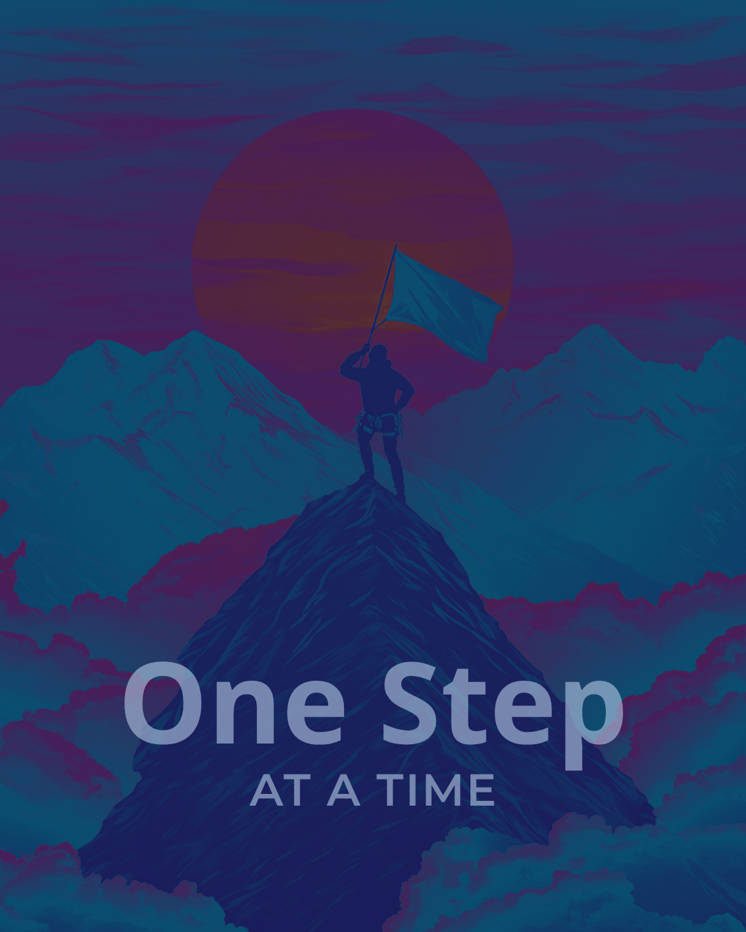 Reach peak of mountain