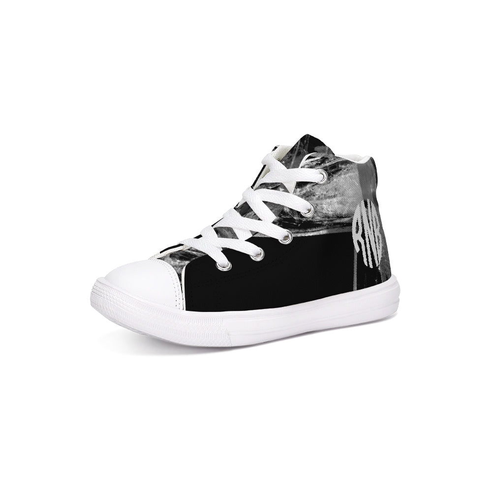 CRYSTAL Black converse style Kids High - top Pump - Kids - ROSENBERRIES