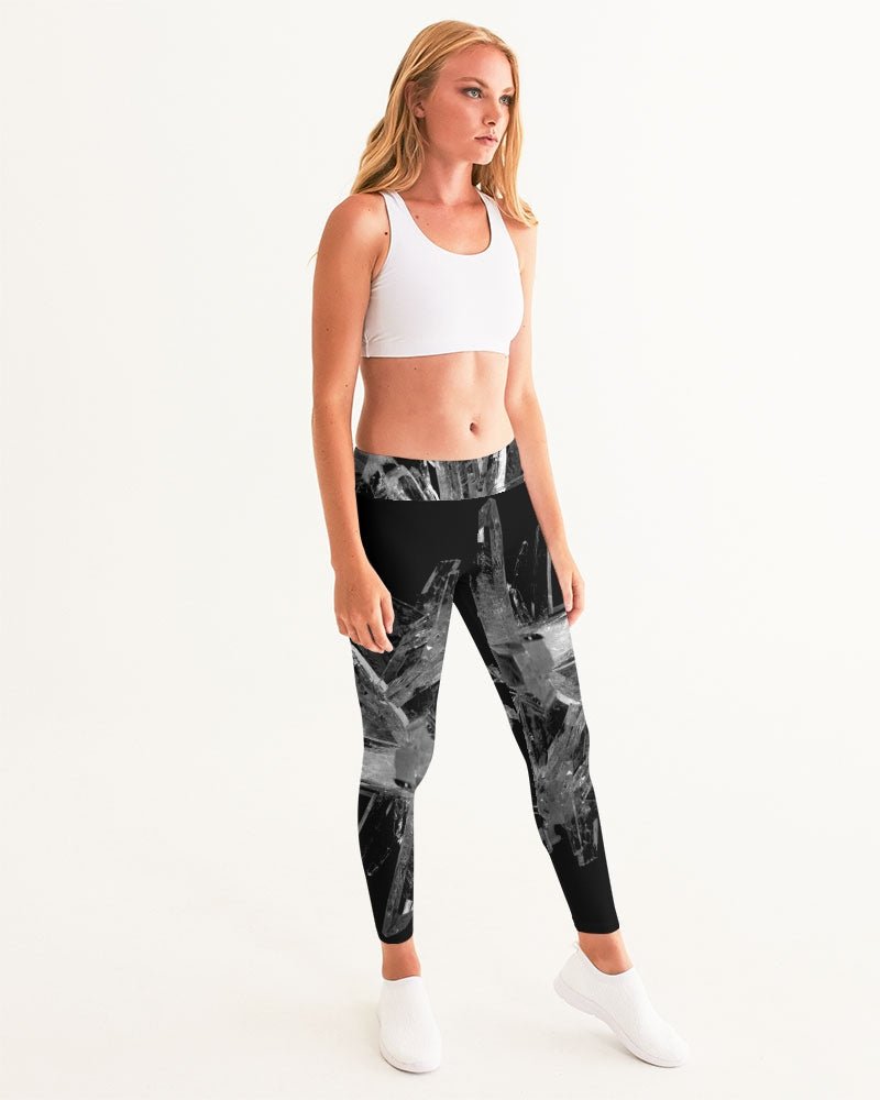 CRYSTAL Black Yoga Pants - Sweaty Betty Style Leggings Activewear - ROSENBERRIES