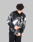 GEOFLEX Black Crystal Bomber Jacket