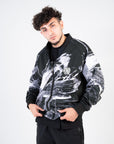 GEOFLEX Black Crystal Bomber Jacket