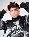 GEOFLEX Black Crystal Bomber Jacket