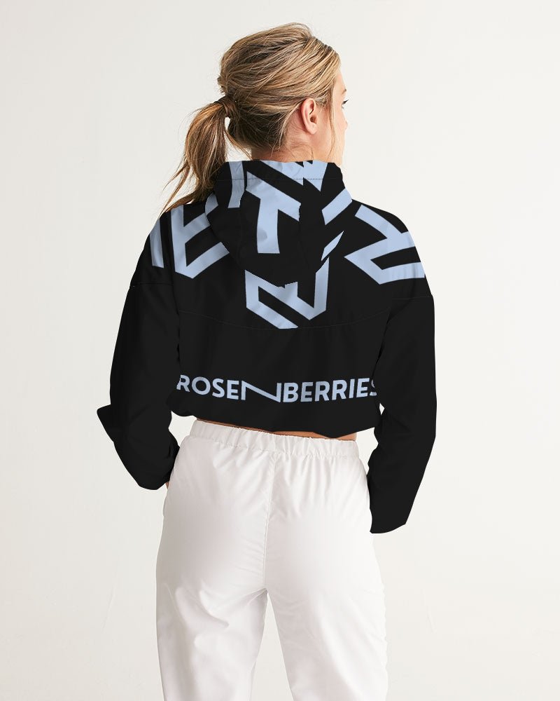 EXPLORER Black Superdry style Cropped Windbreaker - Cropped pullover Jacket - ROSENBERRIES