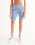 Blue - ICECREST Women's Mid - Rise Bike Shorts - Sweaty Betty style Activewear - ROSENBERRIES