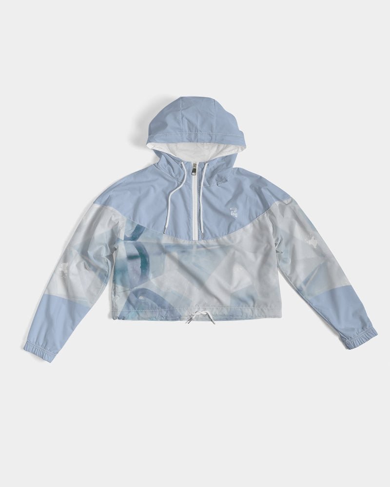 GEOFLEX Womens Cropped Windbreaker - All - Over Print Tees & Tops - ROSENBERRIES