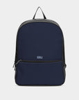 Navy Classic Faux Leather Backpack